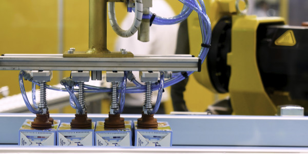 Robots Industriales / Robotización / Cobots Menàrguens · Robot de Envasado Alta Velocidad (Pick and Place)